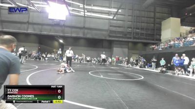 64 lbs Quarterfinal - Ty Cox, Brawlers vs Daishon Coomes, Phillipsburg Wrestling Club