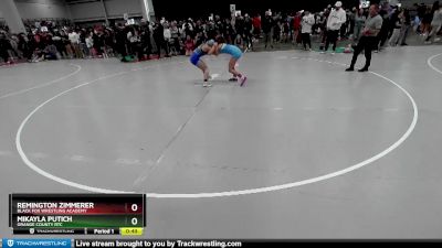 120 lbs Cons. Round 5 - Remington Zimmerer, Black Fox Wrestling Academy vs Mikayla Putich, Orange County RTC