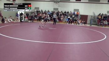 115-120 lbs 1st Place Match - Trulie Breidinger, Mount Vernon Girls vs Kinley Wegmann, West Delaware Girls