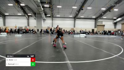 85-95 lbs Rr Rnd 1 - Alexia Wolk, Thoroughbred Wrestling Academy (TWA) vs Iyla Samuel, Gold Rush Wrestling