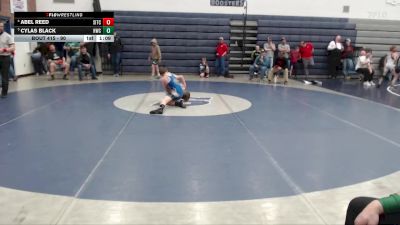90 lbs Quarterfinal - Cylas Black, Homedale Wrestling Club vs Abel Reed, Southern Idaho Training Center