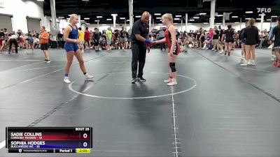 130 lbs Round 7 (8 Team) - Sadie Collins, Cordoba Trained vs Sophia Hodges, Buccaneers WC