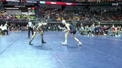 2A-138 lbs Champ. Round 2 - Logan McDonald, Grinnell vs Jaxson Miller, North Butler-Clarksville