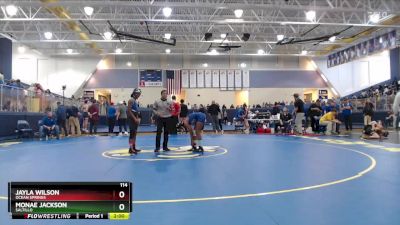114 lbs Quarterfinal - Monae Jackson, Saltillo vs Jayla Wilson, Ocean Springs