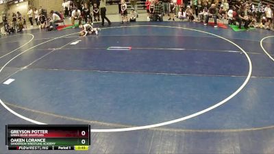 45 lbs Quarterfinal - Oaken Lorance, Sanderson Wrestling Academy vs Greyson Potter, Green River Grapplers