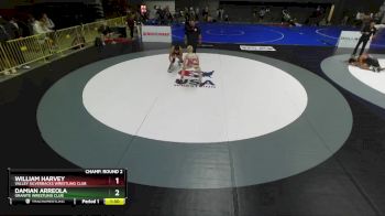 120 lbs Champ. Round 2 - William Harvey, Valley Silverbacks Wrestling Club vs Damian Arreola, Granite Wrestling Club