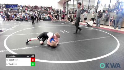 83 to 90 lbs Rr Rnd 3 - Kolt Babot, Wolfpak Wrestling vs Levi West, Woodland Wrestling Club