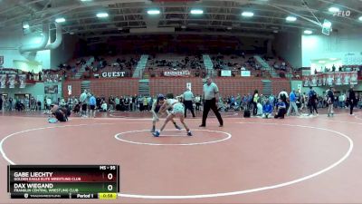 95 lbs Cons. Round 1 - Gabe Liechty, Golden Eagle Elite Wrestling Club vs Dax Wiegand, Franklin Central Wrestling Club