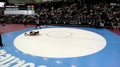 3A 120 lbs Champ. Round 1 - Brevan Miller, Juab vs Ryder Rollins, Emery