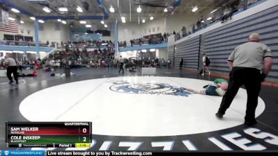 145 lbs Quarterfinal - Sam Welker, Ridgeline vs Cole Inskeep, Blackfoot