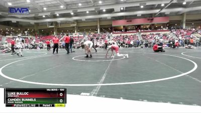 100 lbs Champ. Round 2 - Camden Runnels, Honey Badger vs Luke Bulloc, Open Mats