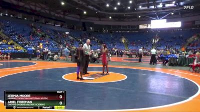 135 lbs Cons. Round 2 - Jermia Moore, Lansing (Thornton Fractional South) vs Ariel Foreman, Chicago (Phoenix Military Academy)