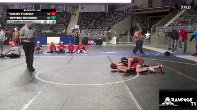 115 lbs Cons. Round 2 - Brayden Browning, OZ Trojan vs Khamin Freeman, Ellsworth CNTY