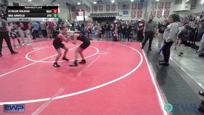 88 lbs Rr Rnd 2 - Kynlee Wilson, Wagoner Takedown Club vs Mia Arnold, Sperry Wrestling Club