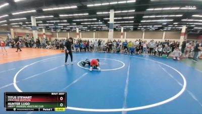 80 lbs Round 2 - Hunter Lugo, Liberty Warriors Wrestling Club vs Titus Stewart, Steve Page Grappling