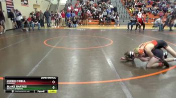 106 lbs Quarterfinal - Blake Bartos, Buckeye (Medina) vs Ayden O`Dell, Pleasant