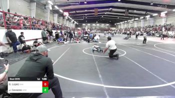 57 lbs Quarterfinal - Greylen Lopez, San Luis Valley Wrestling Club vs Jett Cavazos, HammerHouse