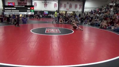 74-81 lbs Cons. Round 1 - Nathan Dunn, Fort Madison Wrestling vs Xander Johnson, Keokuk Kids Wrestling Club