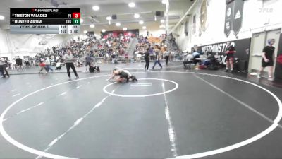 150 lbs Cons. Round 5 - Triston Valadez, Palm Desert vs Hunter Artim, Santa Margarita