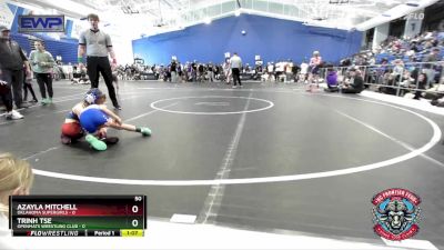 50 lbs Round 3 (4 Team) - Azayla Mitchell, Oklahoma Supergirls vs Trinh Tse, OpenMats Wrestling Club