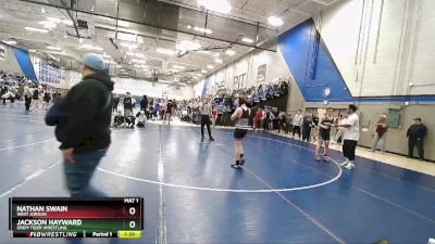 130 lbs Champ. Round 1 - Jackson Hayward, Orem Tiger Wrestling vs Nathan Swain, West Jordan