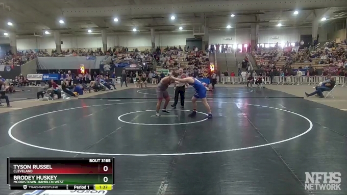 AA 285 lbs Quarterfinal - Tyson Russel, Cleveland vs Brodey Huskey ...