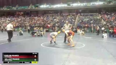 2A 132 lbs Cons. Round 1 - Kaelob Pearce, Randleman vs William France, North Surry