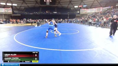 117 lbs Quarterfinal - Uriah Allen, NWWC vs Kaiden Coates, Twin City Wrestling Club