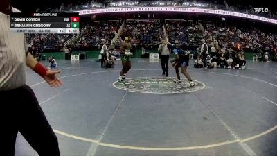 3A 190 lbs Champ. Round 1 - Benjamin Gregory, Ashbrook High School vs Devin Cotton, Dudley