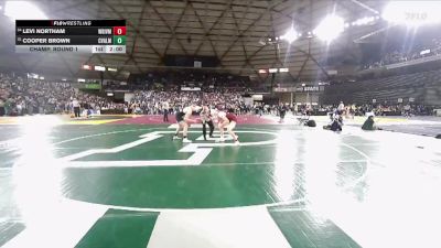 Boys 3A 165 lbs Champ. Round 1 - Cooper Brown, Central Valley vs Levi Northam, White River