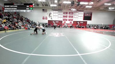 165 lbs Round Of 32 - Bobby Gaylord, Ohio Univ vs Gunnar Myers, Northwestern - Unatt