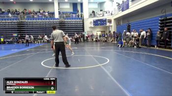 120 lbs Cons. Semi - Braeden Borreson, Franklin vs Alex Gonzales, NAPOLEON
