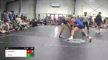 126 lbs Round 1 (3 Team) - Emilio Mendoza, Reverence Wrestling Club vs Jackson Brown, Storm C