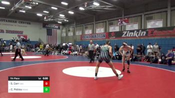 160 lbs 7th Place - Shaiden Carr, Oak Ridge vs Christian Pebley, Ponderosa