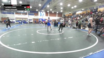 190 lbs Champ. Round 1 - Primo Catalano, Fountain Valley vs Alfredo Perez, Mayfair