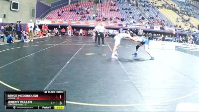 165 lbs Finals (2 Team) - Jeremy Pullen, Concordia (WI) vs Bryce McDonough, Luther