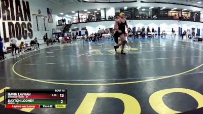 285 lbs Round 5 (6 Team) - Blake Daniels, Adrian vs Myles Johnson, Ohio Northern