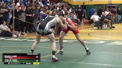 126 lbs Champ. Round 1 - Brady Losie, OAK HARBOR vs Phillip Hash, RIVER VALLEY (Bidwell)