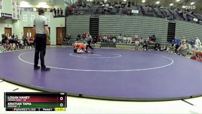 144 lbs 2nd Wrestleback (8 Team) - Kristian Tapia, Portage vs Logan Haney, Crown Point