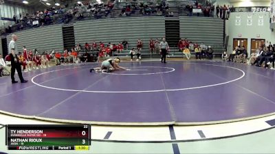 126 lbs 2nd Wrestleback (8 Team) - Ty Henderson, Evansville Mater Dei vs Nathan Rioux, Avon