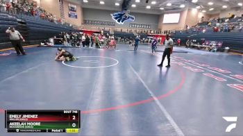 107 lbs Semifinal - Akeelah Moore, Richardson (Girls) vs Emely Jimenez, Waller (Girls)