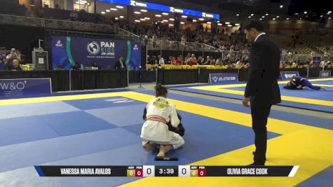 Olivia Grace Cook vs Vanessa Maria Avalos 2025 Pan Kids Jiu-Jitsu IBJJF Championship