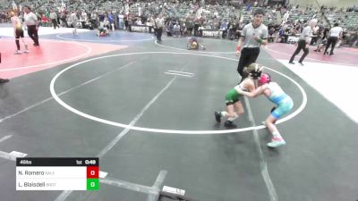 46 lbs Quarterfinal - Nayelli Romero, Salem Elite Mat Club vs Lillian Blaisdell, Brothers Of Steel