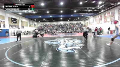 145 Girls 1st Place Match - Amber Spencer, Santana vs Maisen Vesco, Rancho Bernardo