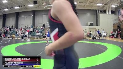 117 lbs Champ. Round 1 - Madison Addcock, Marymount University vs Gabriela Flores-Bonilla, University Of Rio Grande