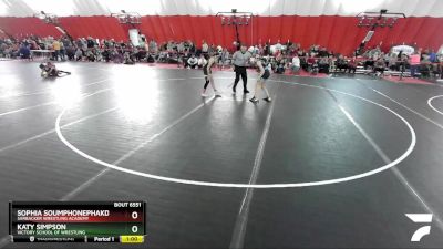 97 lbs Quarterfinal - Sophia Soumphonephakdy, Sarbacker Wrestling Academy vs Katy Simpson, Victory School Of Wrestling