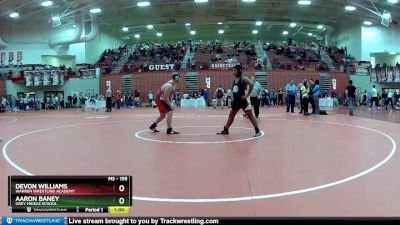 195 lbs Cons. Round 3 - Devon Williams, Warren Wrestling Academy vs Aaron Baney, Urey Middle School