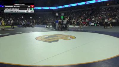 155 lbs Consi Of 16 #2 - Savannah Nelsen, Ukiah (NC) vs Natalia Righellis, Olympian (SD)