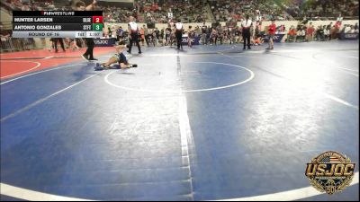 52 lbs Round Of 16 - Hunter Larsen, Blue Devil Wrestling vs Antonio Gonzales, Standfast