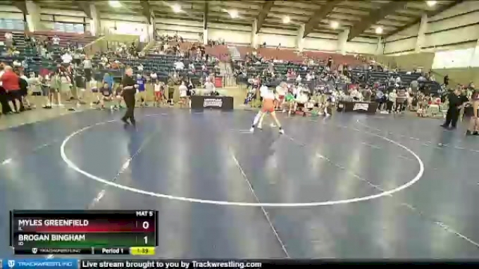 108 lbs Quarterfinal - Myles Greenfield, IL vs Brogan Bingham, ID